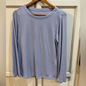J.Jill Pima Cotton Long Sleeve Light Lavender Top Medium